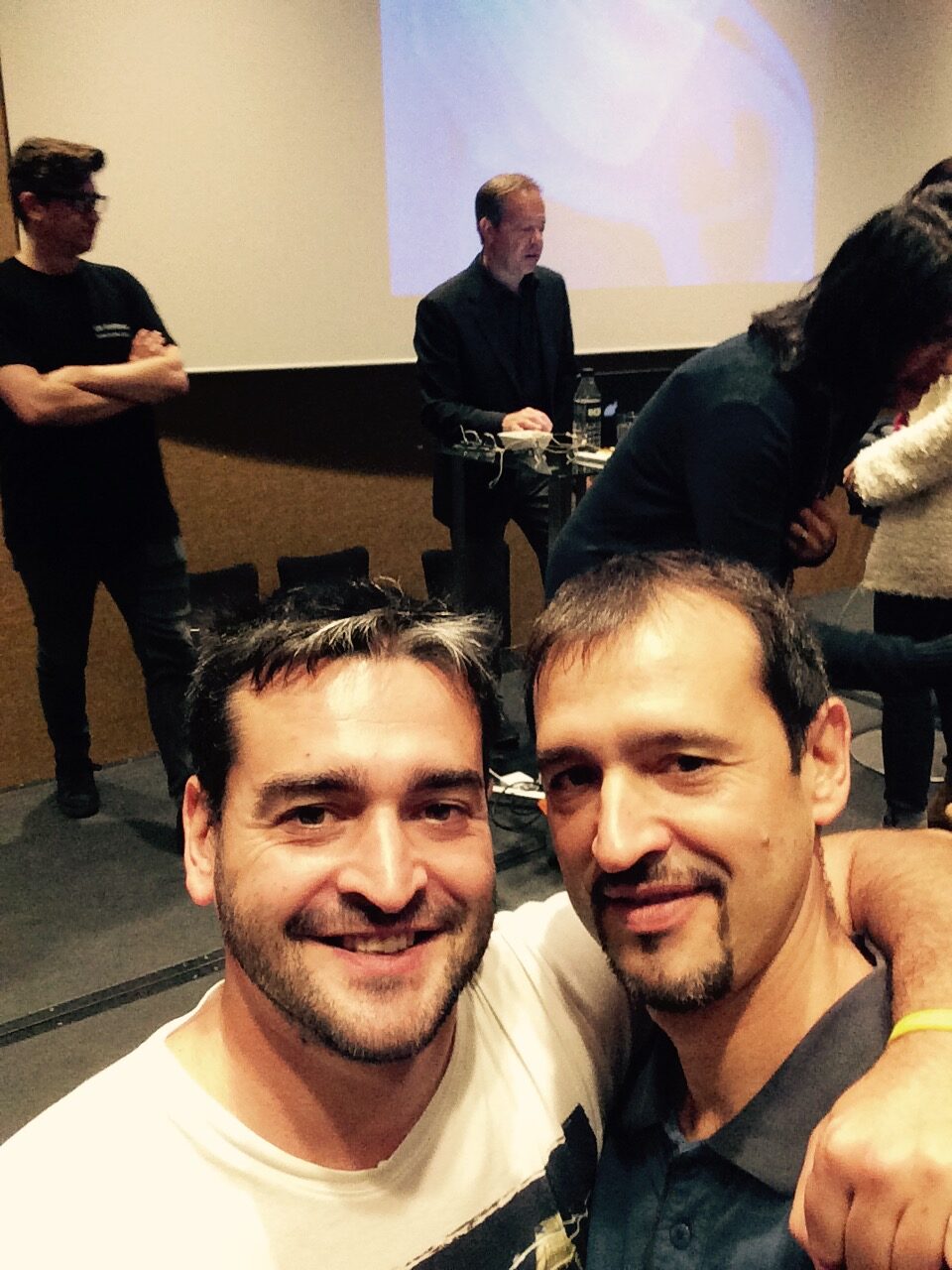 Aitor Bidásolo en un evento de meditación en Barcelona en octubre de 2015, archivo personal.